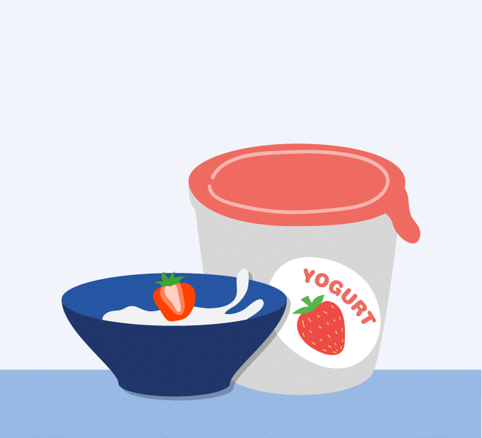 Yogurt In Bowl And Cup