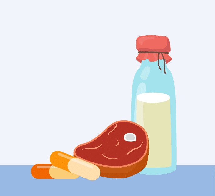 Health Food Supplements Capsule Raw Material Meat Milk