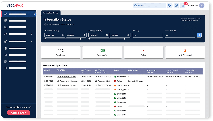 Regask Integrations Screenshot